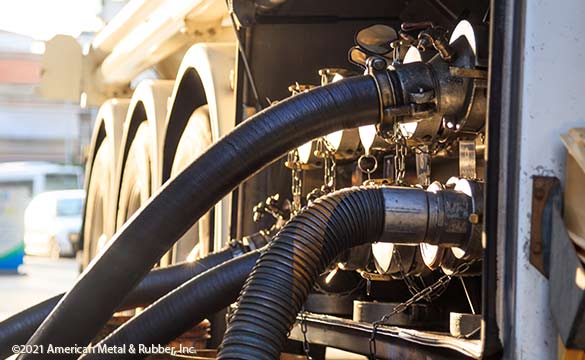 Oil Manifold Rear of Truck Showing several connected systems